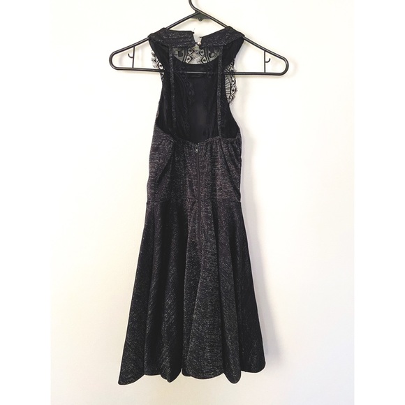 Sparkly Black Dress with Lace Back - Picture 3 of 6